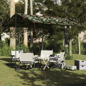 Camping Tarp Camouflage 120.5x120.5 Waterproof