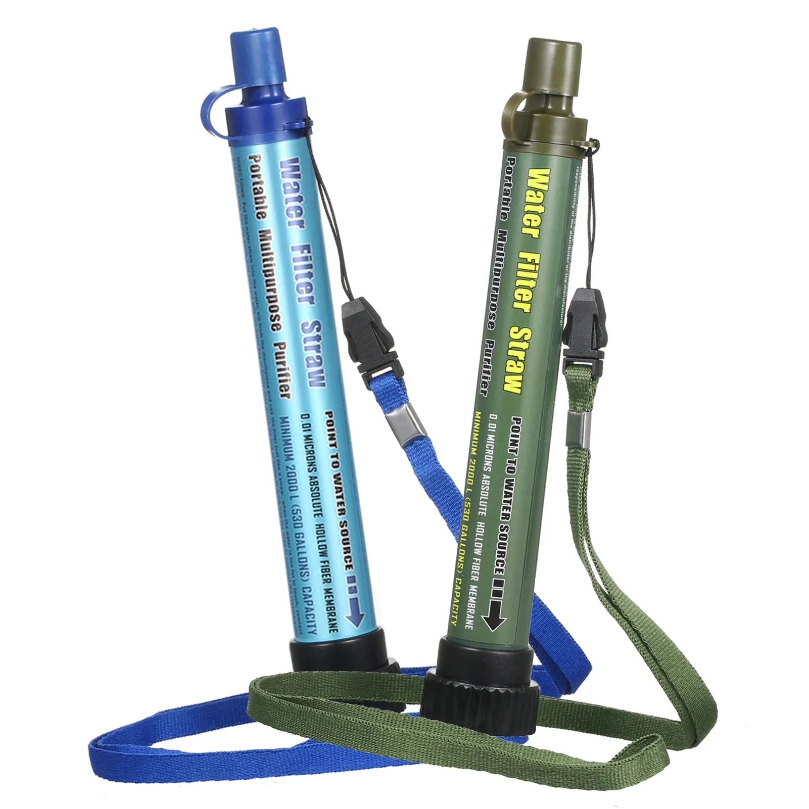 Camping Water Filter Straw - Water Purifier Filtration System with Bottom Thread Ultrafiltration Film for Outdoor Emergency Survival