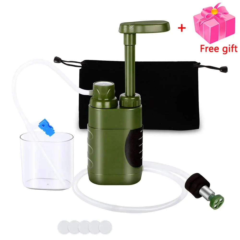 Camping Water Filter Straw - Water Purifier Filtration System with Bottom Thread Ultrafiltration Film for Outdoor Emergency Survival