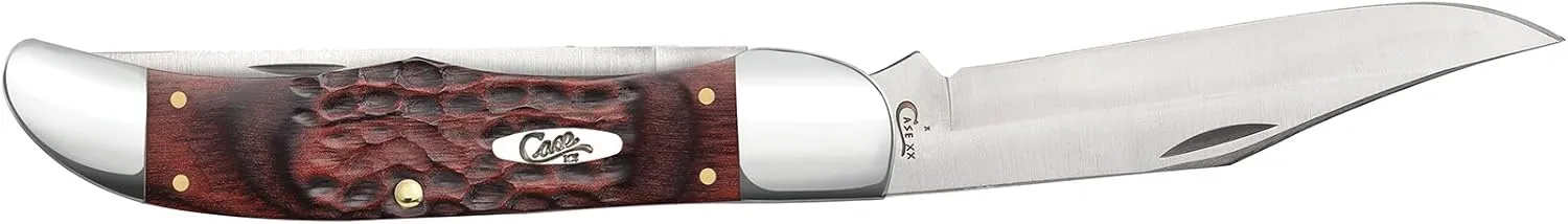Case WR XX Pocket Knife Brown Rosewood Folding Hunter Item #189 - (6265Sab SS) - Length Closed: 5 1/4 Inches
