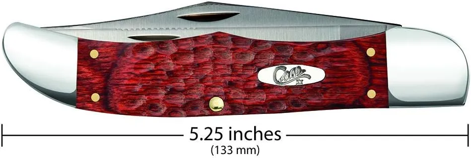 Case WR XX Pocket Knife Brown Rosewood Folding Hunter Item #189 - (6265Sab SS) - Length Closed: 5 1/4 Inches