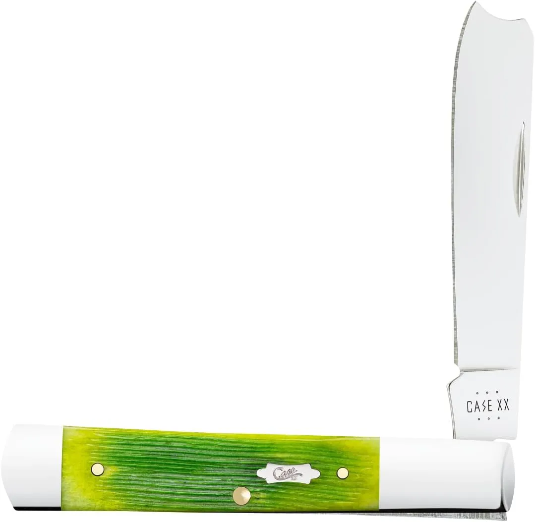 Case XX Pocket Knife RAZOR - LIME GREEN BONE Item #61042-61005RAZ SS - Length Closed: 3 7/8Inches