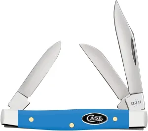 Case XX Pocket Knife SMALL STOCKMAN - SMOOTH LIGHT BLUE SYNTHETIC Item #68904-4333 SS - Length Closed: 2 5/8Inches