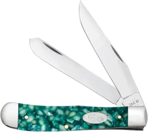 Case XX Pocket Knife TRAPPER - SPARXX GREEN KIRINITE Item #71380-10254 SS - Length Closed: 4 1/8Inches