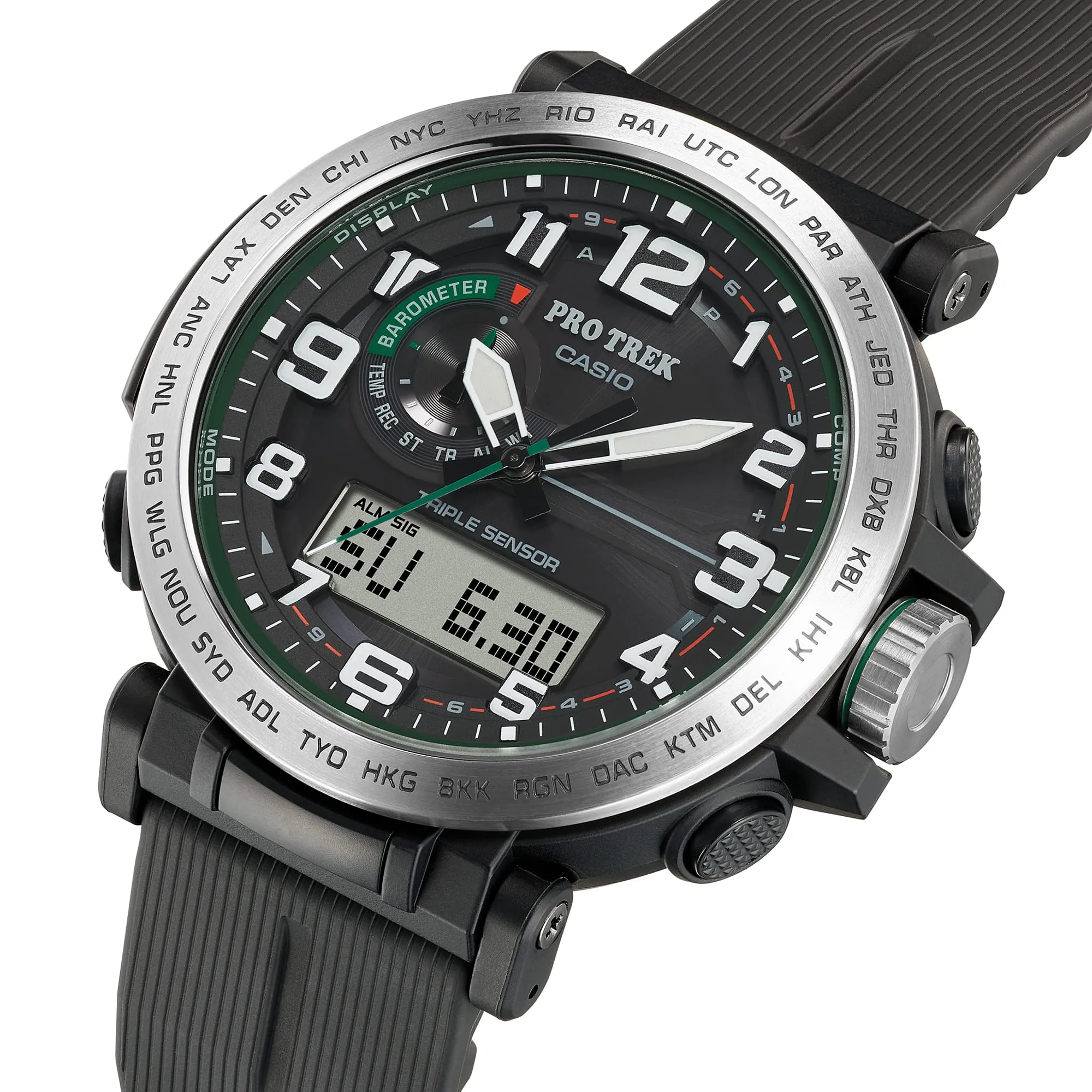 Casio Protek DUO Black Resin Band Watch PRG601-1D