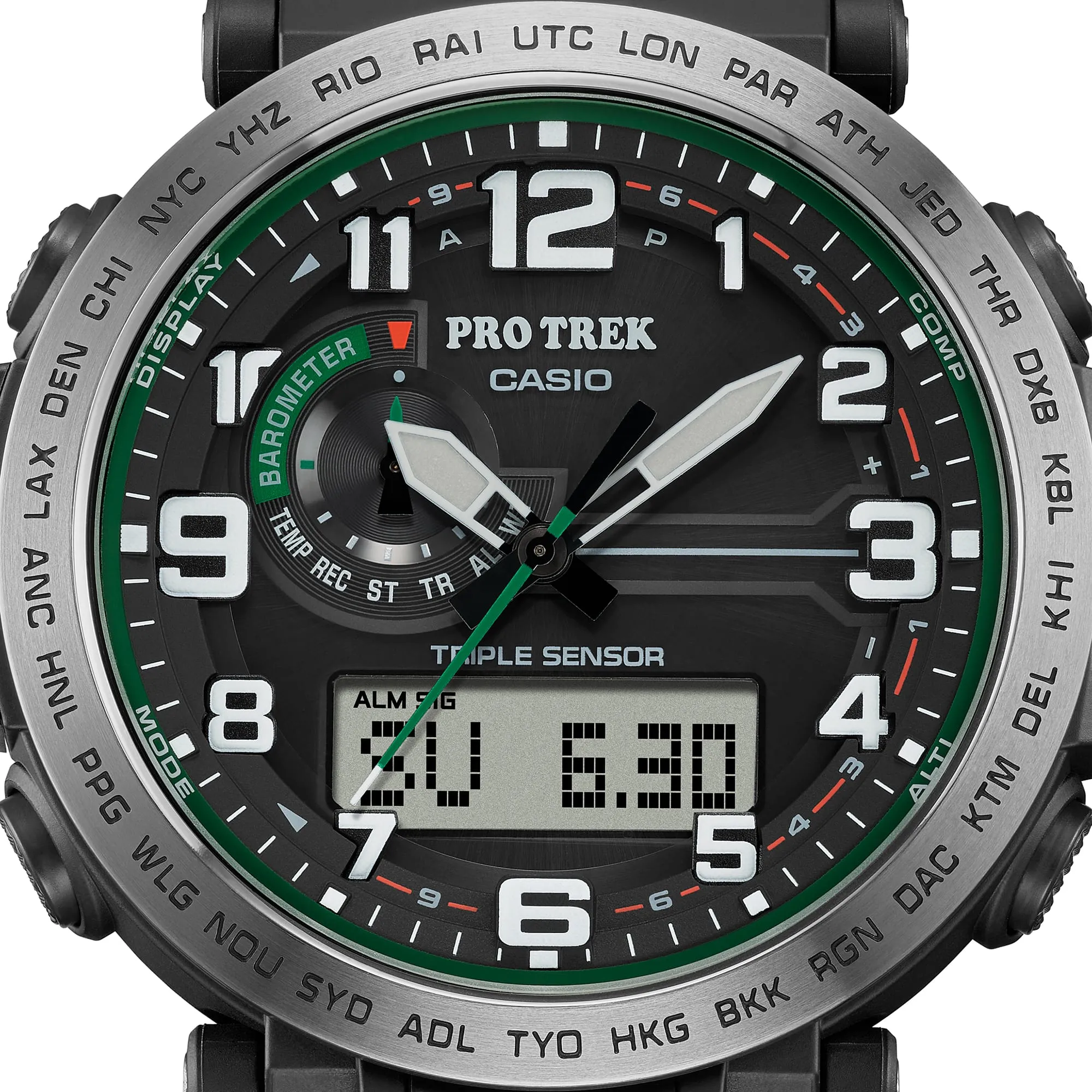 Casio Protek DUO Black Resin Band Watch PRG601-1D