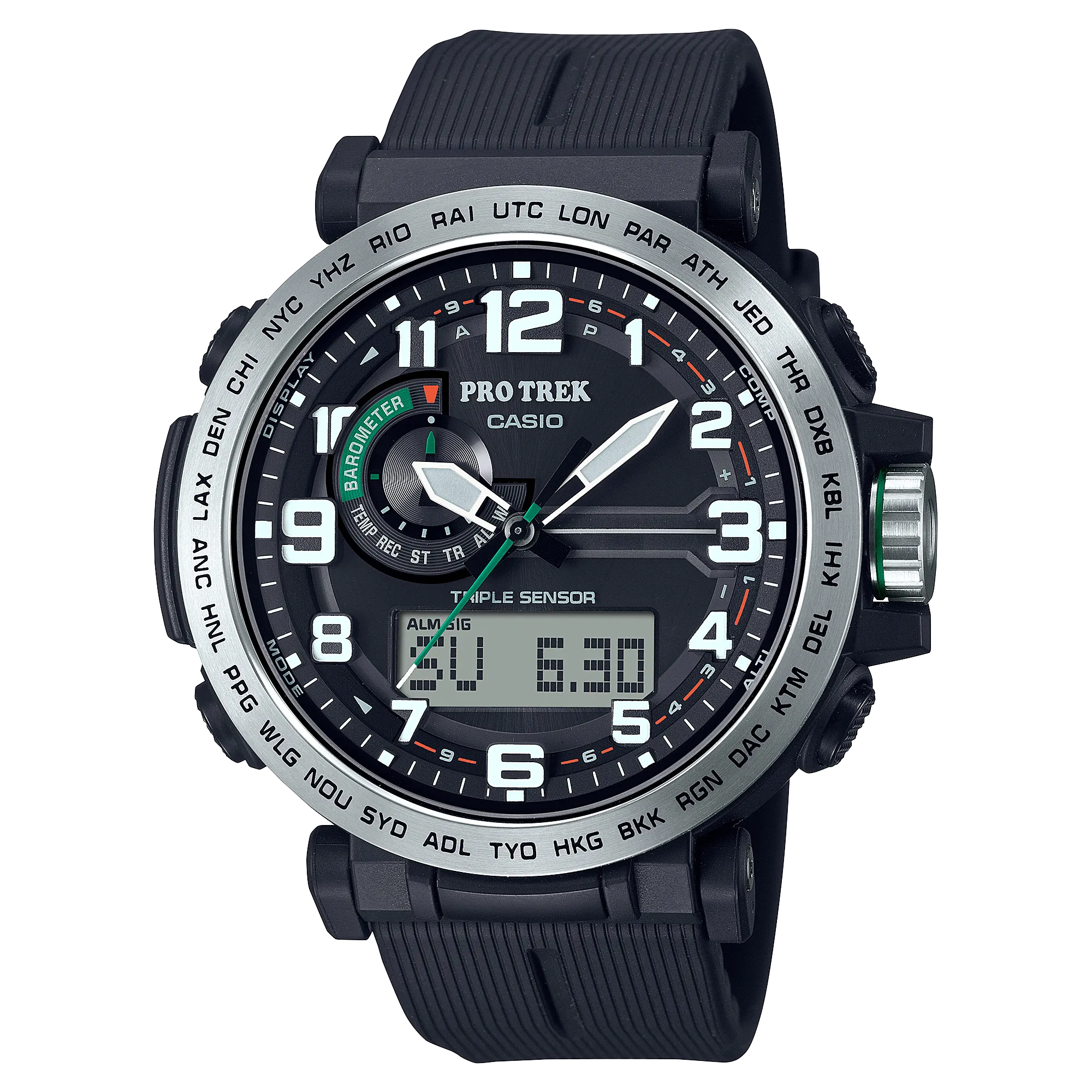 Casio Protek DUO Black Resin Band Watch PRG601-1D