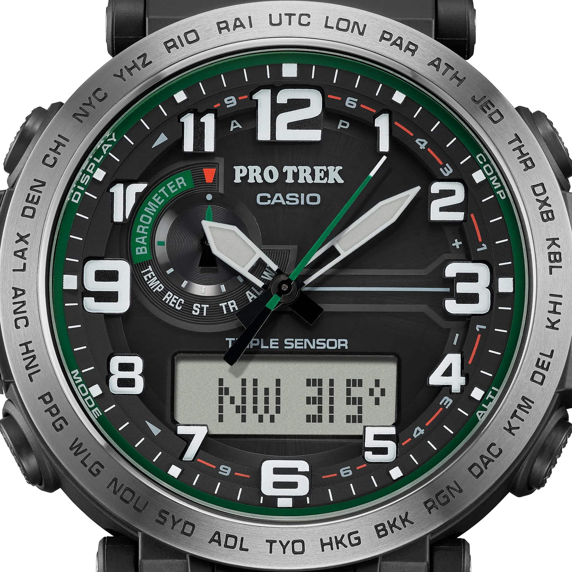 Casio Protek DUO Black Resin Band Watch PRG601-1D