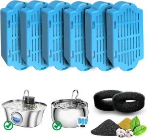 Cat Water Fountain Filters,Pet Water Fountain Replacement Filter for 108oz/3.2L and 135oz/4.0L Adjustable Water Flow Cat Fountain