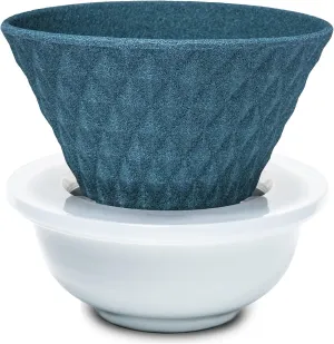 Ceramic Reusable Coffee Filter Pour Over Dripper Paperless Sustinable ekubo 1-4 Cup Made in Japan (Green)