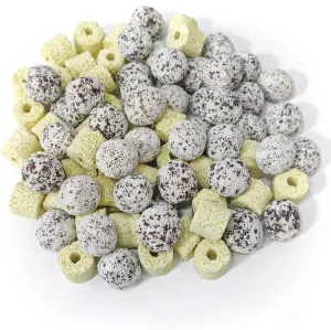 CIELONI(2500g 5.5lb Filter Media,Bio Media for Aquarium Sump Filter Ceramic Rings Activated Carbon Bio Balls Freshwater Marine Biological Filter Media Bio Balls Ceramic Rings Set，with mesh Bag