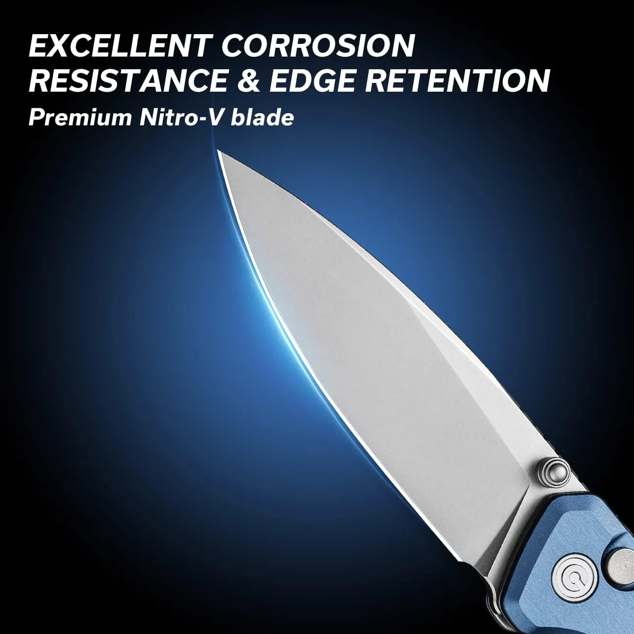 CIVIVI Pocket Folding Knife with Button Lock and Thumb Stud Opener, 2.97" Nitro-V Blade Aluminum Handle, Altus Utility Knife for Men Women EDC C20076-6