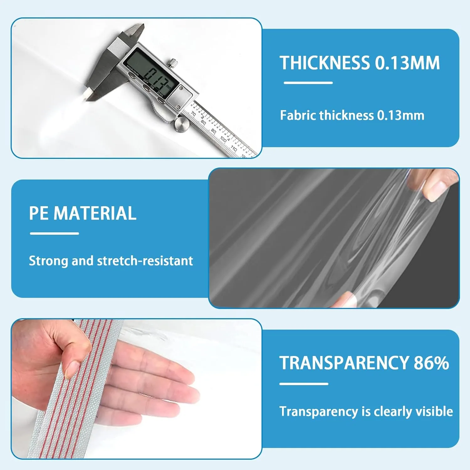 Clear Tarps Heavy Duty Waterproof 5x7,Clear Plastic Tarp with Grommets,Transparent PVC Vinyl Tarpaulin for Outdoor,Plant,Garden,Chicken Coop,Patio,Cat Litter