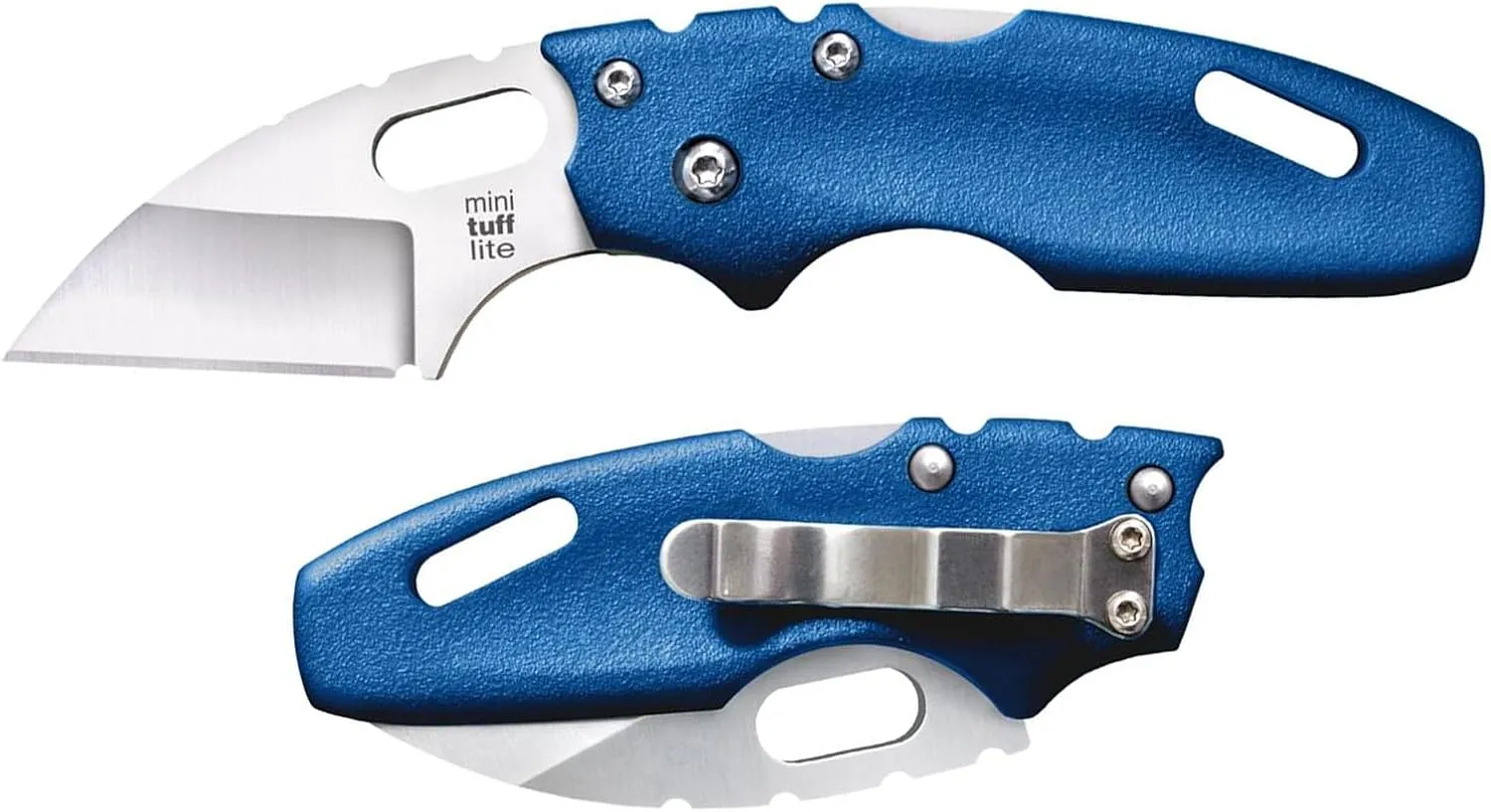 COLD STEEL Mini Tuff Lite 2" 4034SS Sheepsfoot Razor-Sharp Blade 3" Griv-Ex Handle Everyday Carry Pocket Folding Knife w/Tri-Ad Lock