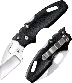 COLD STEEL Mini Tuff Lite 2" 4034SS Sheepsfoot Razor-Sharp Blade 3" Griv-Ex Handle Everyday Carry Pocket Folding Knife w/Tri-Ad Lock