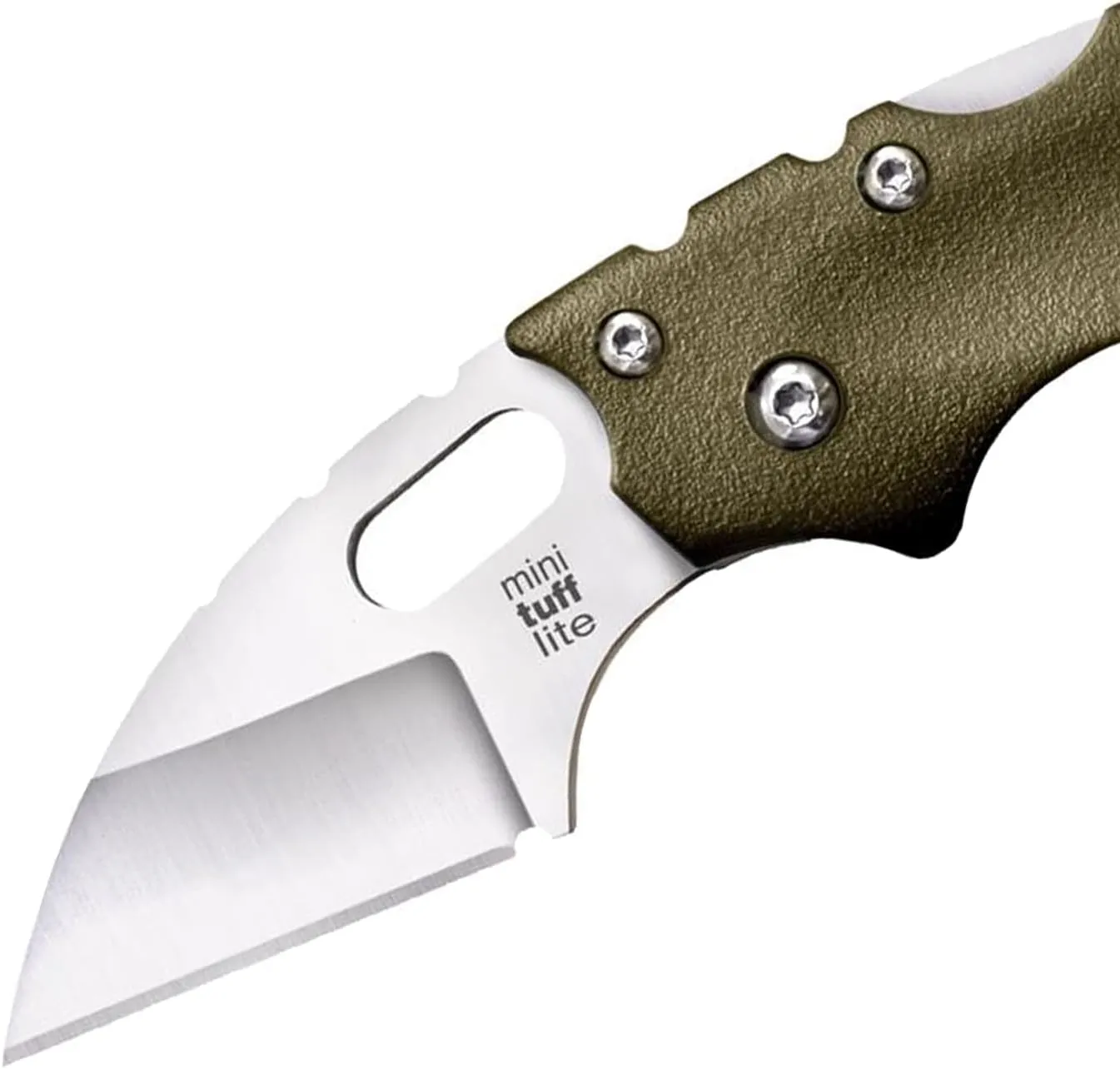 COLD STEEL Mini Tuff Lite 2" 4034SS Sheepsfoot Razor-Sharp Blade 3" Griv-Ex Handle Everyday Carry Pocket Folding Knife w/Tri-Ad Lock