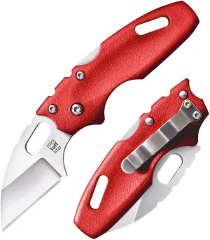 COLD STEEL Mini Tuff Lite 2" 4034SS Sheepsfoot Razor-Sharp Blade 3" Griv-Ex Handle Everyday Carry Pocket Folding Knife w/Tri-Ad Lock
