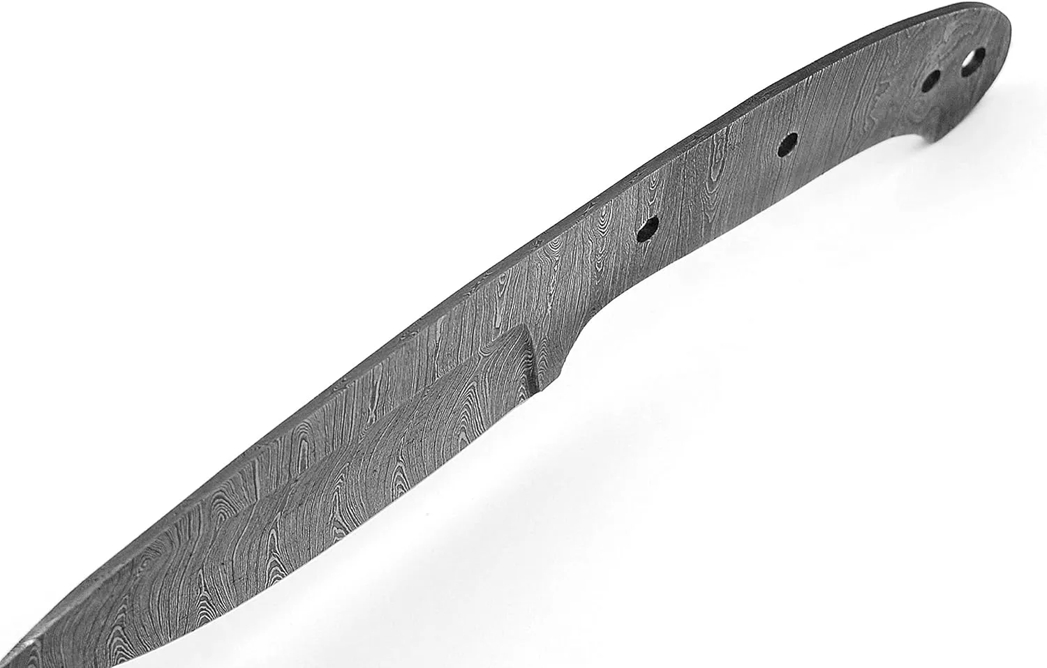 ColdLand 9" Damascus Steel Knife Making Kits - Knife Making Supplies Include Blank Knife Steel Damascus Blade, Brass Pin, Knife with Sheath, Wood Handle Scales - Build your Own Knife Kit NB118