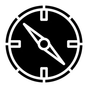 Compass Sensor Glyph Icon
