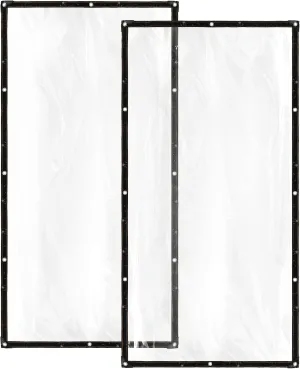 Cosmos 2 Pcs Clear Tarp Cover Heavy Duty Transparent Plastic Tarpaulin Rain Tarp with Grommets for Garden Greenhouse Plant Cover Balcony Patio Outdoor Camping, Waterproof & Tear Resistant, 78 x 39 in