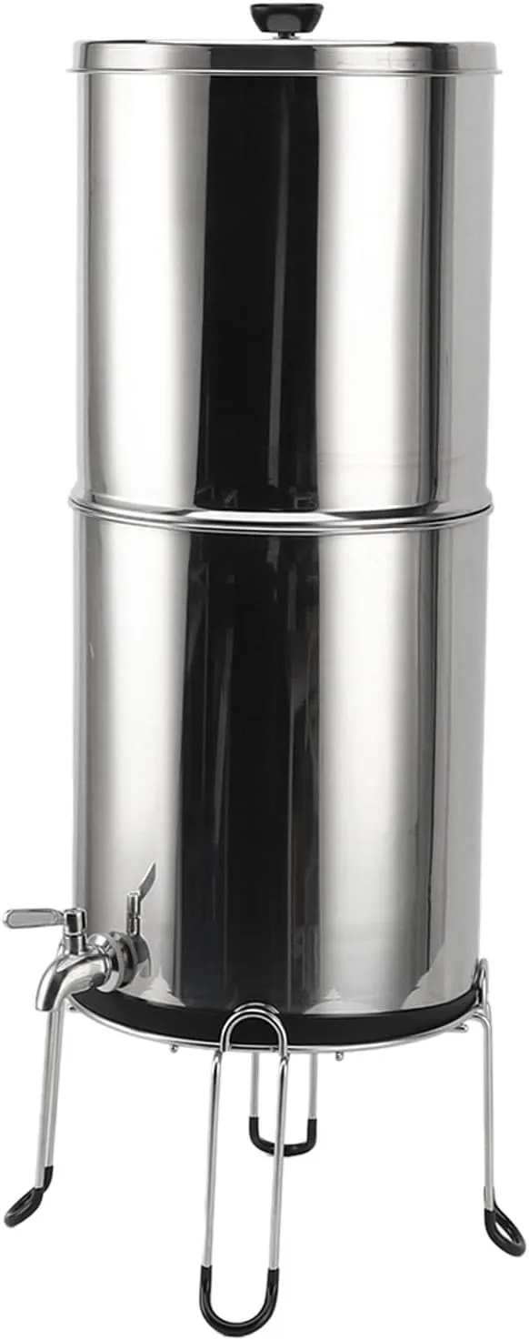 Countertop Water Filter System Stainless Steel 2.9GAL System for Home Camping RV