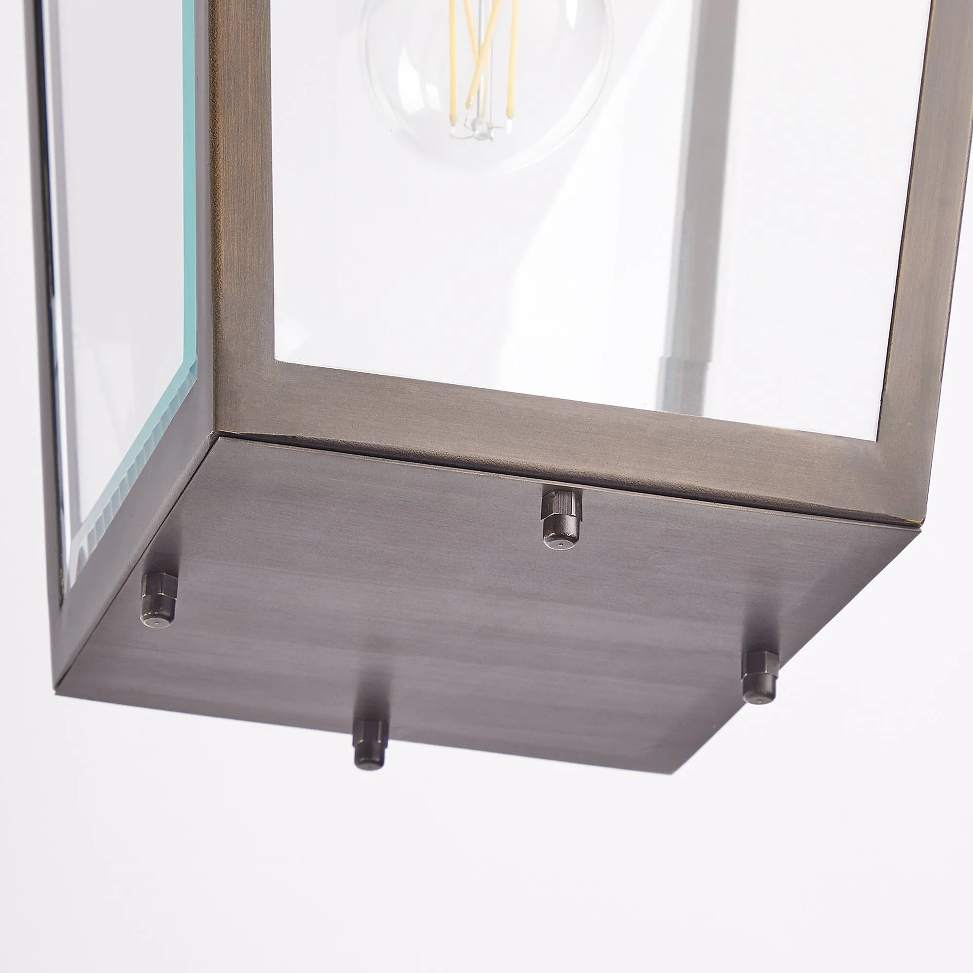 Crail IP44 exterior hanging lantern in bronze
