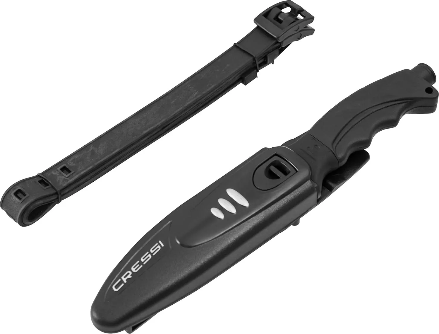 Cressi Borg, Long Blade Knife for Diving and Spearfishing Knife - Pointed & Blunt Tip