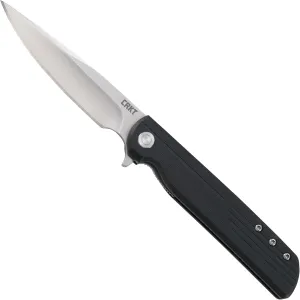 CRKT LCK   Folding Pocket Knife: Folder with Liner Lock, Drop Point Plain Edge Blade, Reinforced Nylon Handle with Pocket Clip 3801