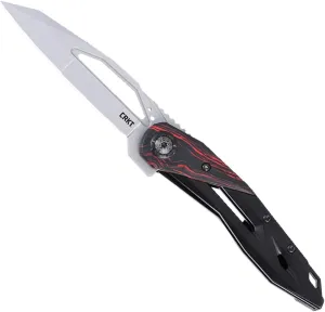 CRKT Nucleus Everyday Carry EDC Pocket Folding Knife with Frame Lock: 12C27 Plain Edge Blade, Stainless Steel w/G10 Overlay Handle, Pocket Clip, 5702