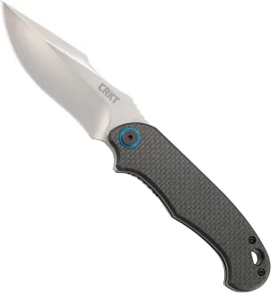 CRKT PSD EDC Folding Pocket Knife: Everyday Carry Assisted Opening, IKBS Ball Bearing Pivot, Liner Lock, Carbon Fiber w/G10 Base Handle 7920K