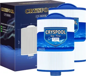 Cryspool® 06008 Filter Compatible with 6CH-940, PWW50P3 (NOT PWW50P4), FC-0359, Viking Spa Hot Tub Filter, 45 Sq. Ft Spa Filter Cartridge, 2 Pack