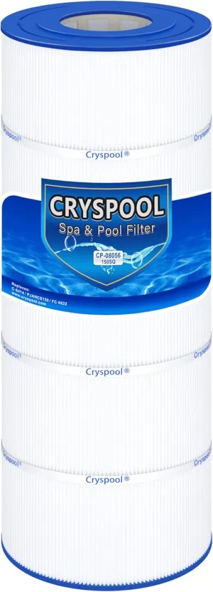 Cryspool® 08056 Filter Compatible with Jandy CS150, X-Stream CC1500, CCX1500RE, Pro Clean 150, PWWCT150, R0462300, PJANCS150, C-8414, FC-1287, 150 Sq. Ft Pool Filter Cartridge, 1 Pack