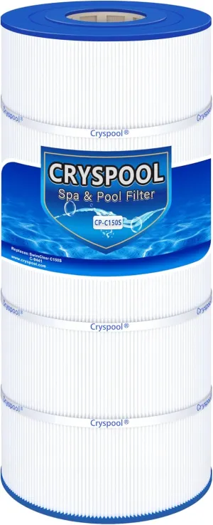 Cryspool® C150S Filter Compatible with CX150XRE, SwimClear C150S, cs150e, C-9441, PA150S, 150 Sq. Ft Pool Filter Cartridge, 1 Pack