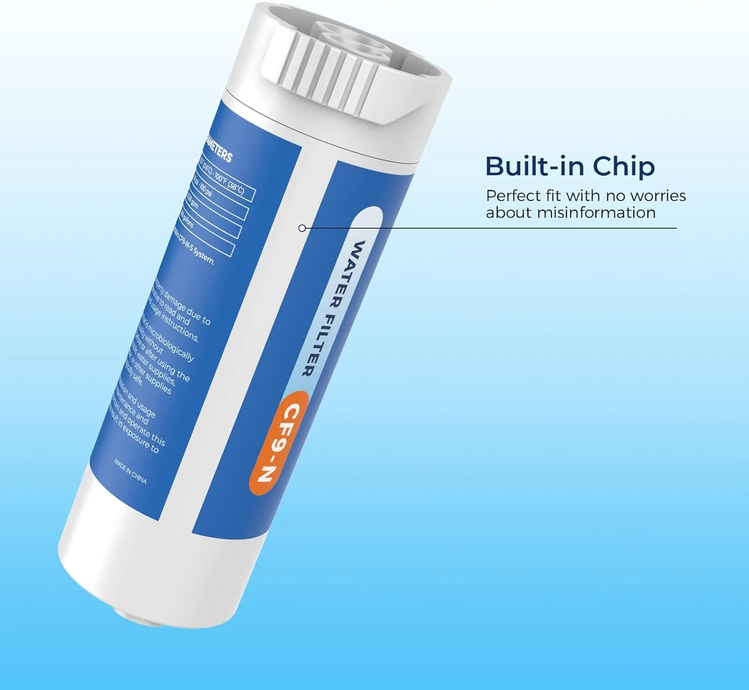 Crystala Filters Water Filter Compatible with XWFE (Built-in CHIP), Replacement for GE XWFE, XWF Refrigerator Water Filter Pack of 1