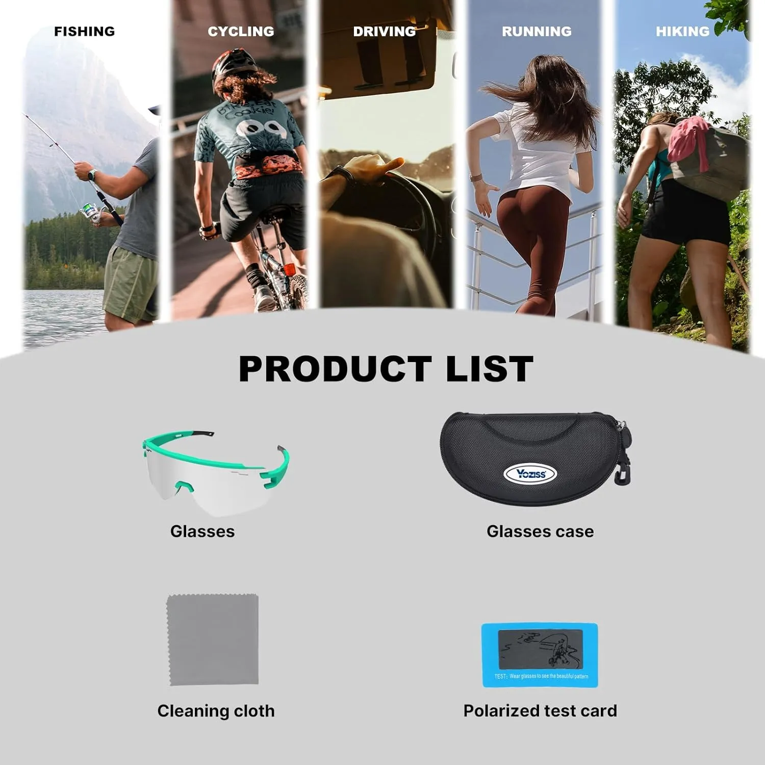 Cycling Glasses Polarized Sports Sunglasses for Men Women Youth Baseball Running Driving Golf