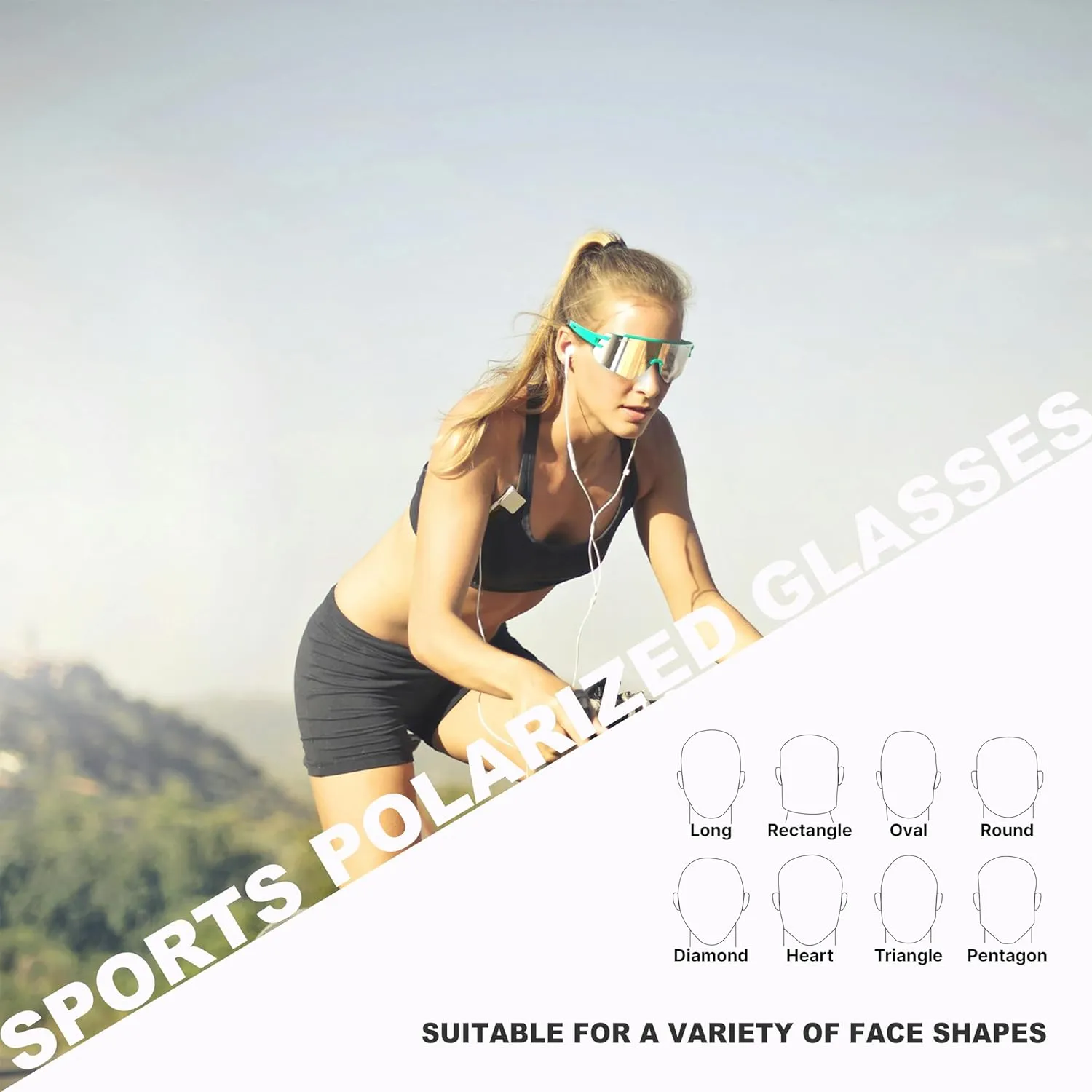 Cycling Glasses Polarized Sports Sunglasses for Men Women Youth Baseball Running Driving Golf