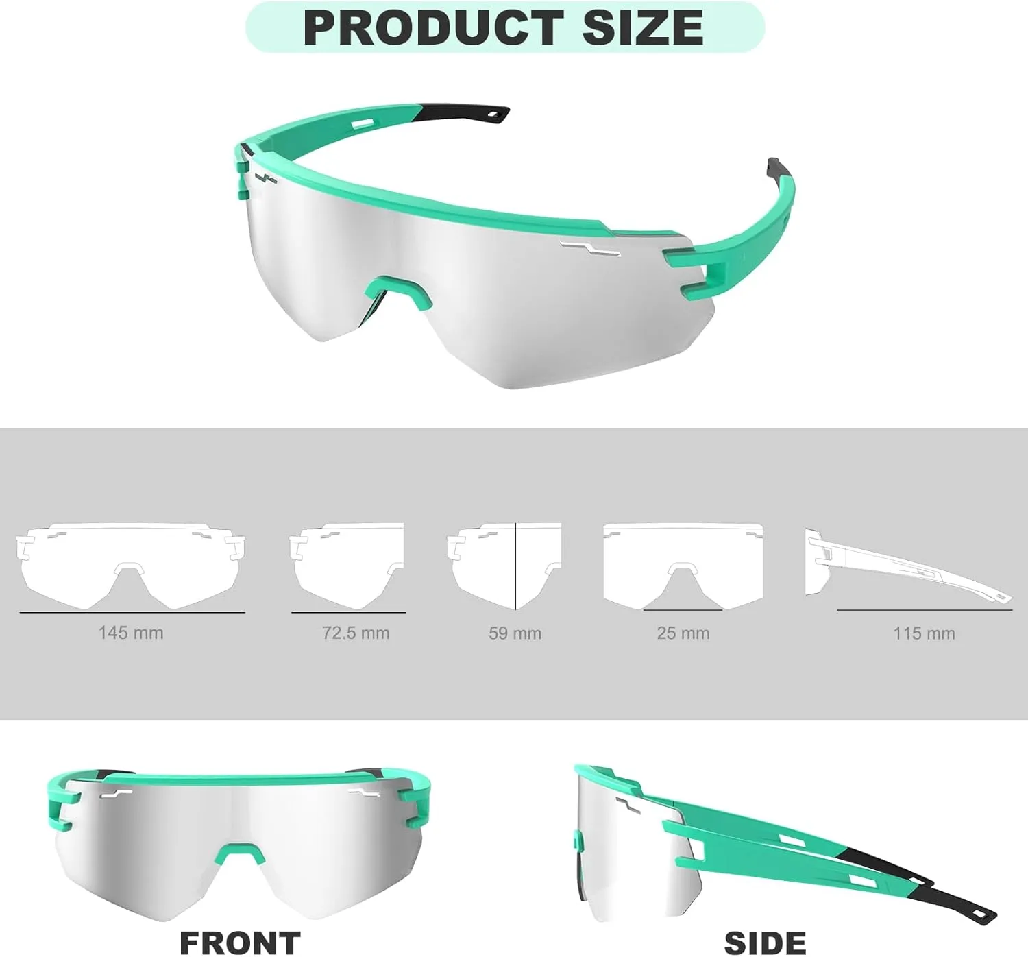 Cycling Glasses Polarized Sports Sunglasses for Men Women Youth Baseball Running Driving Golf