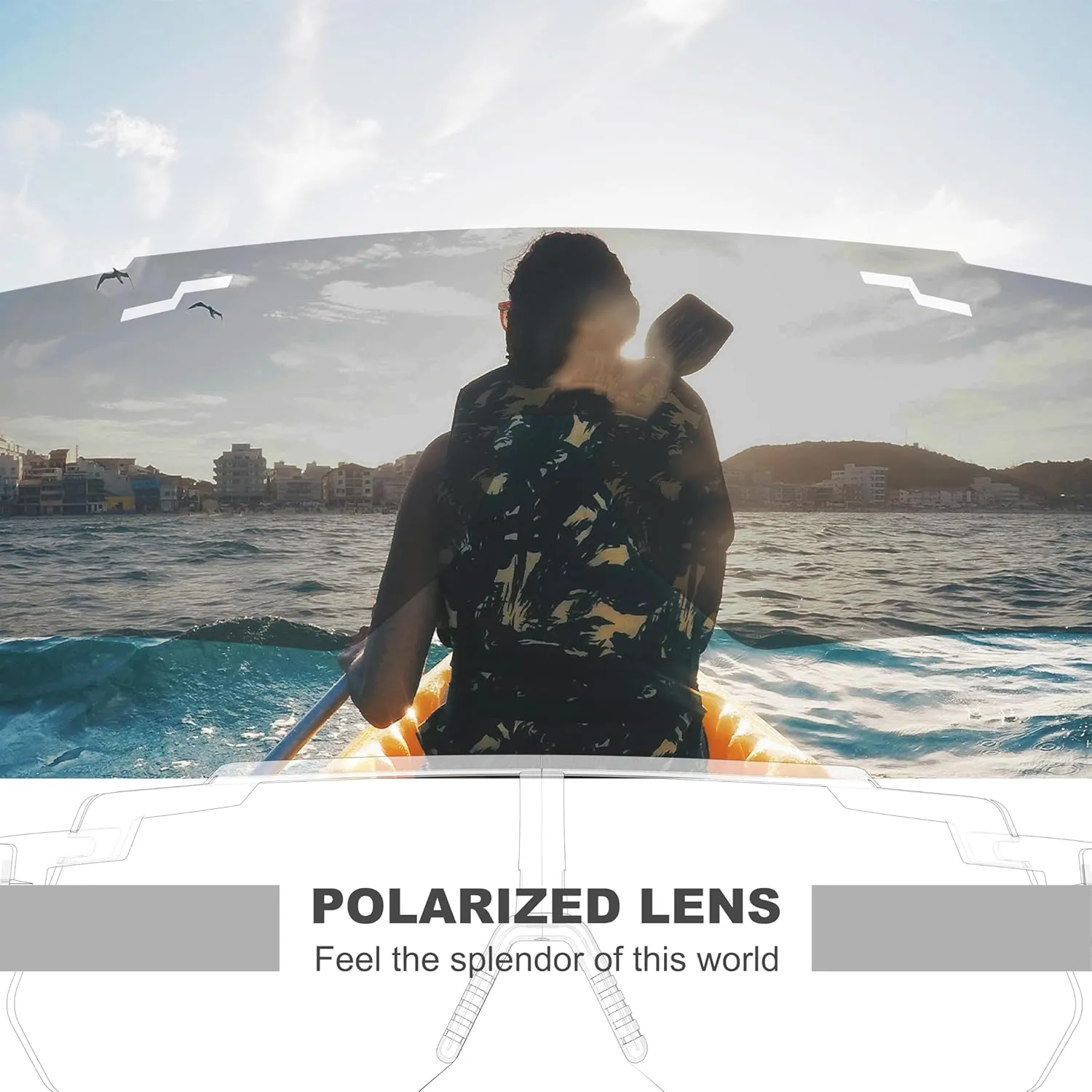 Cycling Glasses Polarized Sports Sunglasses for Men Women Youth Baseball Running Driving Golf