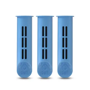 DAFI Water Bottle Filter Replacement BLUE | Set of 3 | Efficiency 40 gal | straw water filter, personal filter replacements, pure water, office, home, travel | Made in Europe