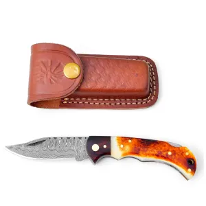 Damascus steel pocket knife Limited Run