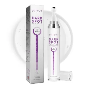 Dark Spot Remover Serum for Face | Lightening Serum Melasma, Age Spots & Freckles with Alpha-Arbutin & Glutathione | 360° Roller Massage Ball for All Skin Type | Gentle Formula | 0.7 fl. oz