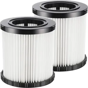 DCV580H DCV581H Vacuum Replacement Filter for DEWALT 20V MAX Wet/Dry VAC DCV580H (Cordless) DCV581H DCV5801H Portable Shop Vac Vacuum 2 Gallon Tank Capacity, Washable and Reusable Hepa Filter, 2 Pack