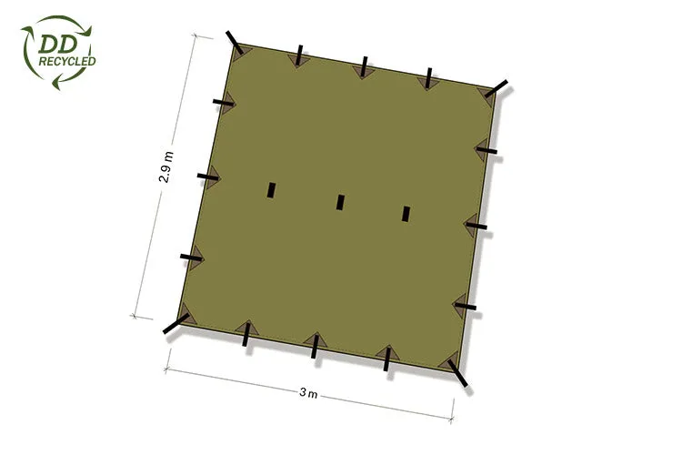 DD Recycled - Tarp 3 - Olive Drab