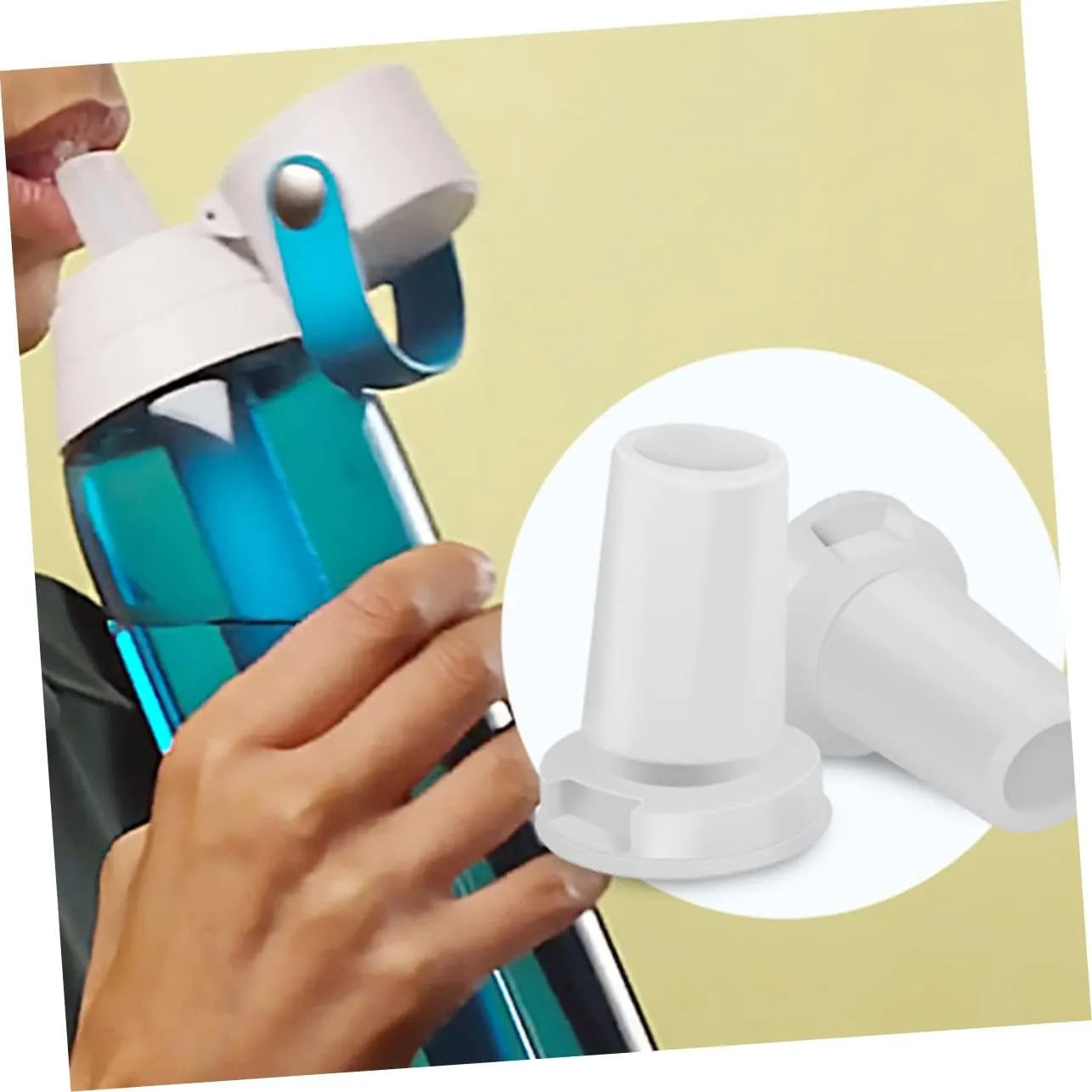 DECHOUS 12pcs Soft Silicone Bite Valve Replacement for Water Bottles Food-grade Material Lightweight Portable for Clean Safe Hydration Compatible Standard Water Bottles