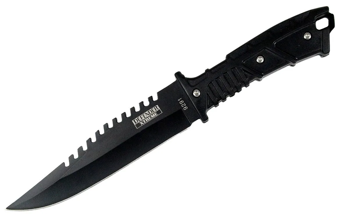 Defender Xtreme Full Tang Hunting Knife Woodland Brown Camo 9291