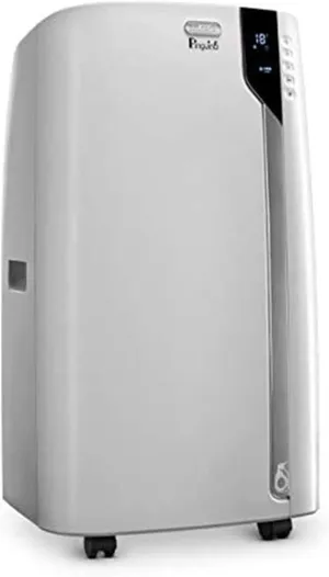 DeLonghi PAC360LVYN WH Pinguino Portable Air Conditioner in White with 6800.0 BTU Cooling Power, Remote Control, Dehumidifier and Portable Design
