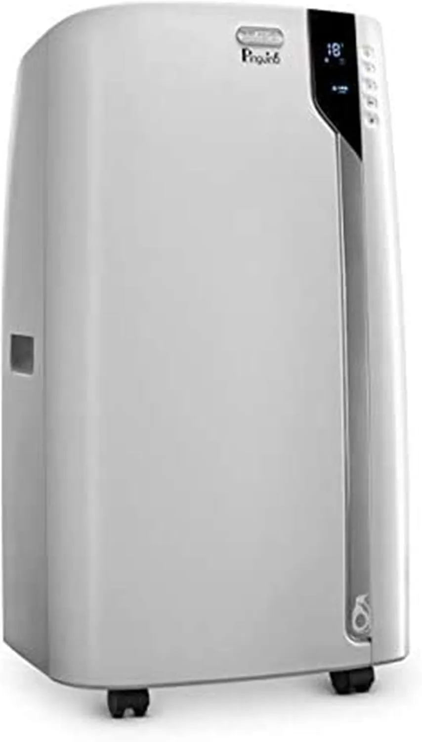 DeLonghi PAC360LVYN WH Pinguino Portable Air Conditioner in White with 6800.0 BTU Cooling Power, Remote Control, Dehumidifier and Portable Design