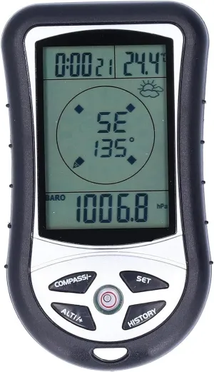 Digital Altimeter, Digital Compass, Hiking Thermometer, Barometer 8 in 1 for Hiking Outside -2300 to 29500FT 1100MBAR, 300mbar to 1100mbar