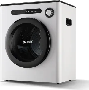 Digital Control Compact Laundry Dryer - 11lbs Capacity, Portable Clothes Dryer Machine for Small Spaces, RVs and Apartments -White Quiet, Sturdy and Easy to Use