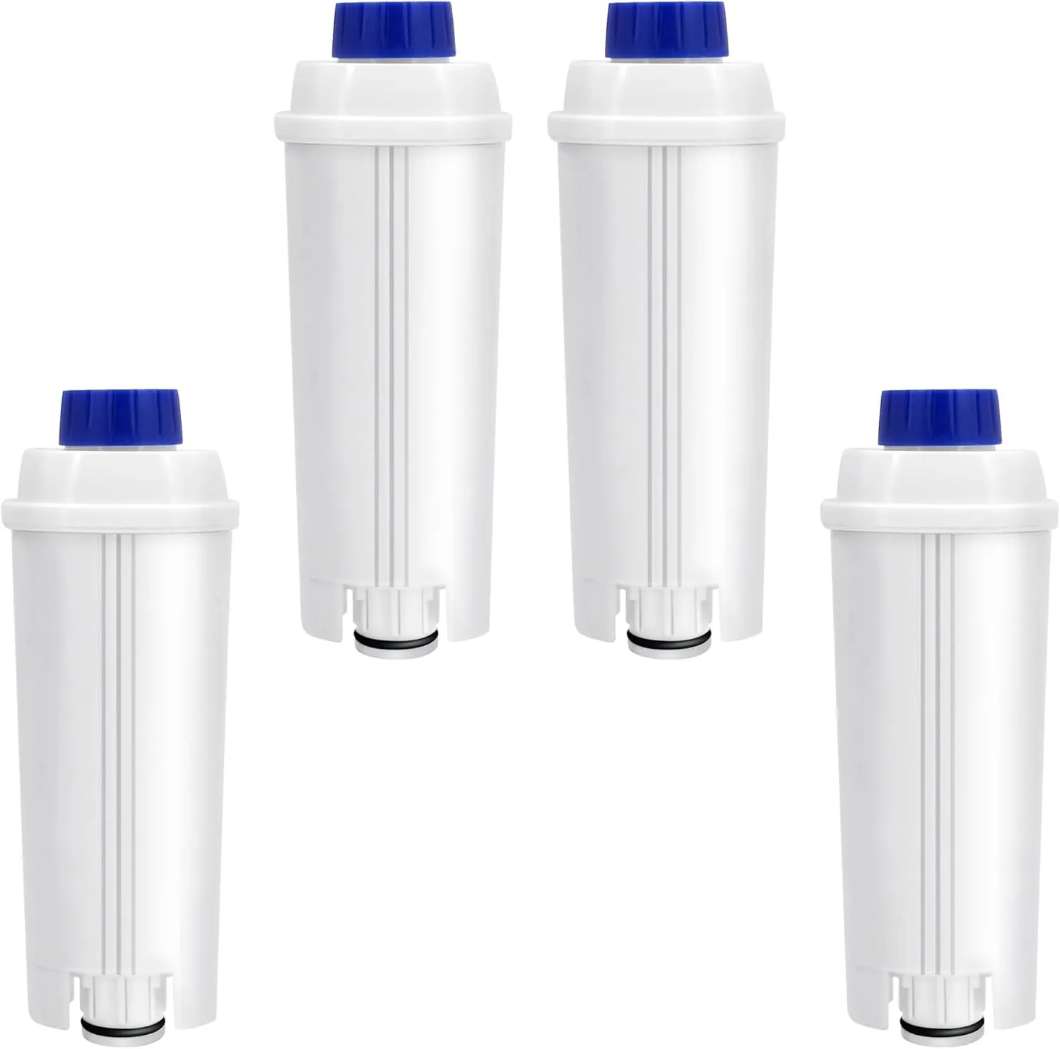 DLSC002 Water Filter Compatible with De'longhi Coffee Machines, Replacement for De'longhi 5513292811 Ecam, Esam, Etam, Bco410, Bco420, Ec680, Ec800, Cfl-950, Ser3017, 4 Count